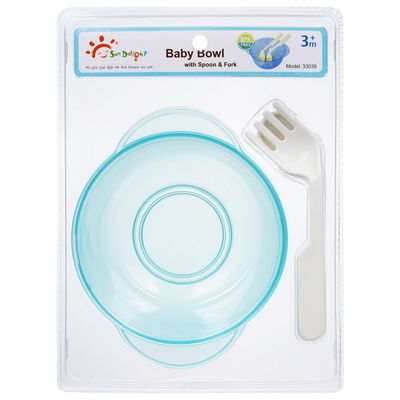 Aman ISO PP Polypropylene PVC Mangkuk dan Sendok Makan Bayi