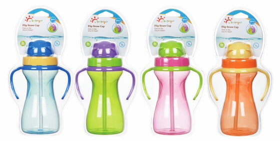 Bebas Tumpahan BPA Free 9oz 290ml Baby Weighted Straw Cup