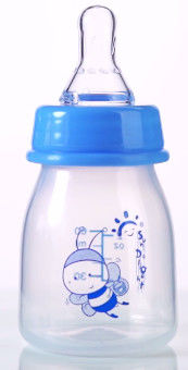 Mini Standard Neck 2oz 60ml PP Newborn Baby Feeding Bottle dengan kotak jendela