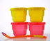 2 pcs BPA Bebas Plastik Airtight Baby Food Storage Container Dengan sendok