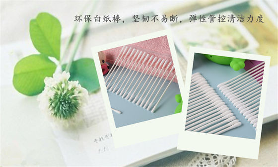 200 Pcs Pembersih Bebek Keamanan Katun Buds Logo Disesuaikan