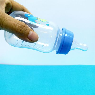 5oz 130ml botol pakan bayi standar dengan pegangan ganda PP FDA EN14350 disertifikasi