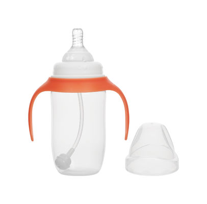Double Handle Baby Silicone Feeding Set Dengan Puting Mudah Bersih Pada 110C-120C Suhu