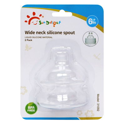 Food Grade Fast Flow Wide Neck Rubber Baby Silicone Nipple