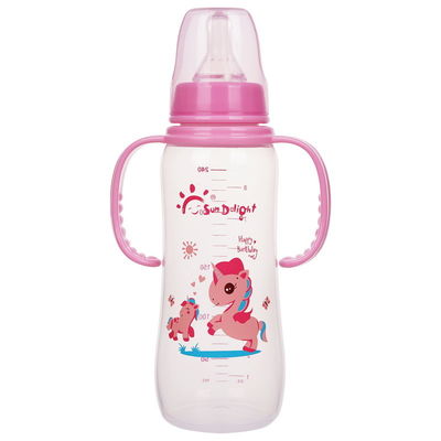 8oz 240ml Botol Susu Bayi untuk Bayi Baru Lahir dengan PP pegangan ganda