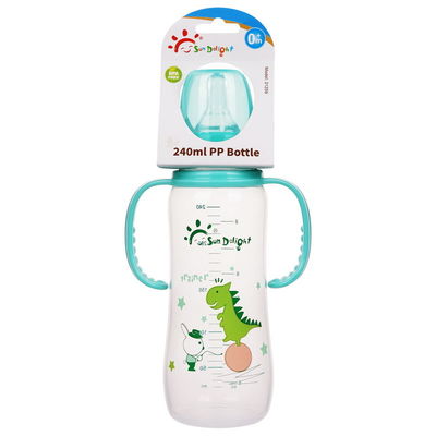 PP Double Handle 8oz 240ml Botol Susu Bayi Baru Lahir