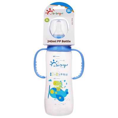 PP Double Handle 8oz 240ml Botol Susu Bayi Baru Lahir