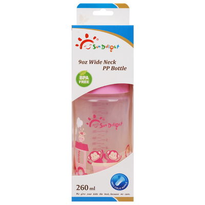 9oz 260ml Wide Neck Arc PP Botol Susu Bayi