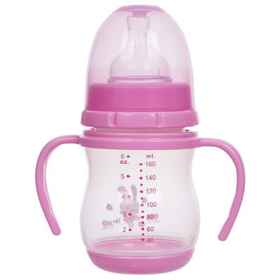 BPA Free 6oz 160ml Botol Bayi Wide Neck Arc Polypropylene