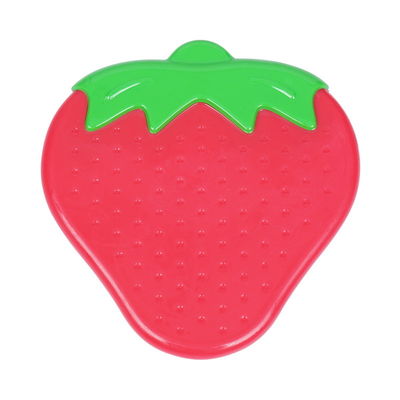 BPA Gratis 3 Bulan Strawberry Rubber Baby Silicone Teether