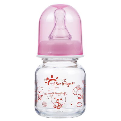 110-150 ℃ 60ml 2oz Botol Susu Bayi Kaca Silikon Cair