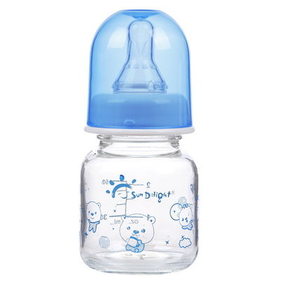110-150 ℃ 60ml 2oz Botol Susu Bayi Kaca Silikon Cair
