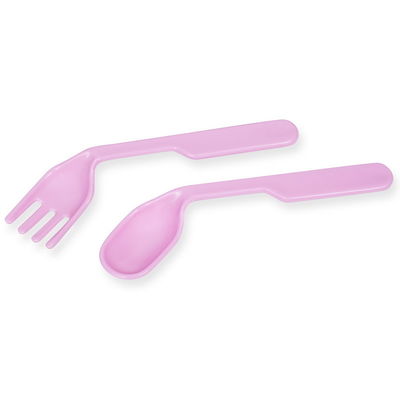 PP TPE Soft Color Change Fork Baby Feeding Spoon