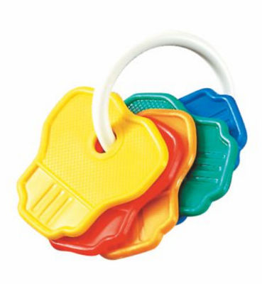Tidak Beracun 3 Bulan PP Ring Baby Teether Keys