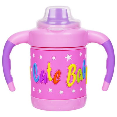 Bebas Tumpahan BPA Multicolo Gratis 6 Bulan 6 Ounce Baby Sippy Cup