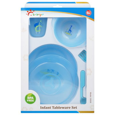 Plastik PVC BPA FREE Baby Bowl Dan Set Piring