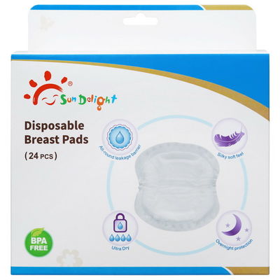 24 pcs Bantalan Perawatan Kayu Pulp Bantalan Payudara Sekali Pakai