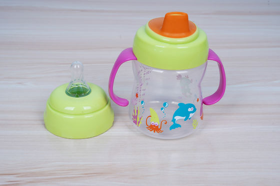 Bebas Tumpahan 2 In 1 BPA Gratis 6 Bulan 6 Ounce Baby Sippy Cup