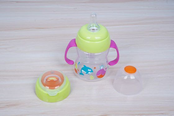 Bebas Tumpahan 2 In 1 BPA Gratis 6 Bulan 6 Ounce Baby Sippy Cup
