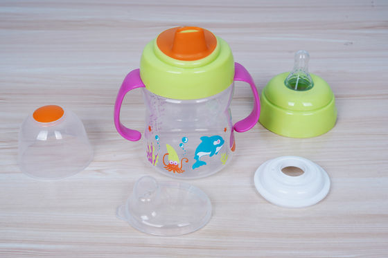 Bebas Tumpahan 2 In 1 BPA Gratis 6 Bulan 6 Ounce Baby Sippy Cup
