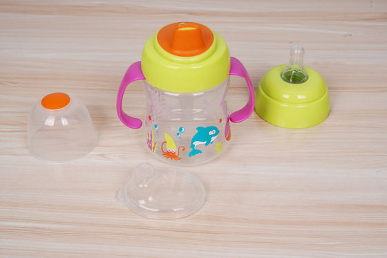 Bebas Tumpahan 2 In 1 BPA Gratis 6 Bulan 6 Ounce Baby Sippy Cup