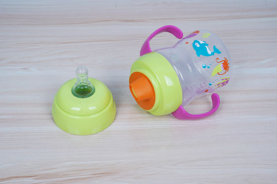 Bebas Tumpahan 2 In 1 BPA Gratis 6 Bulan 6 Ounce Baby Sippy Cup