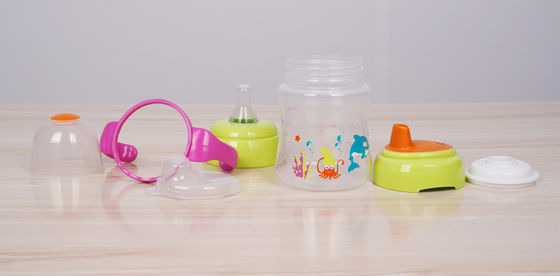Bebas Tumpahan 2 In 1 BPA Gratis 6 Bulan 6 Ounce Baby Sippy Cup