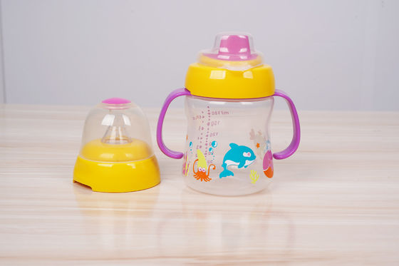 2 In 1 Nipple Suction BPA Gratis 6 Bulan 6 Ounce Baby Sippy Cup