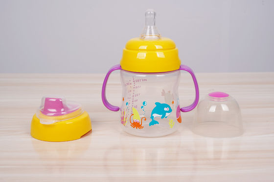 2 In 1 Nipple Suction BPA Gratis 6 Bulan 6 Ounce Baby Sippy Cup