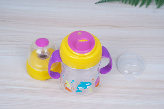 2 In 1 Nipple Suction BPA Gratis 6 Bulan 6 Ounce Baby Sippy Cup