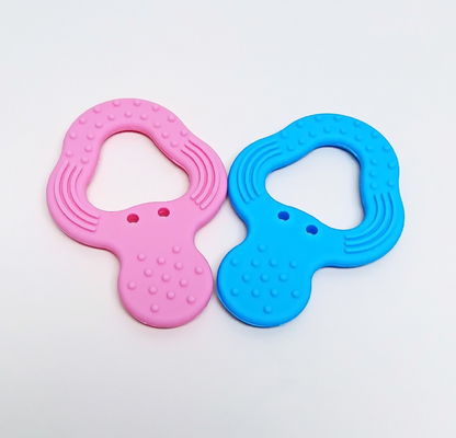Kekuatan Air Mata 3 Bulan Baby Silicone Teether Logo yang disesuaikan
