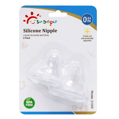 Klasik Transparan Bayi Silicone Nipple Phthalates Gratis