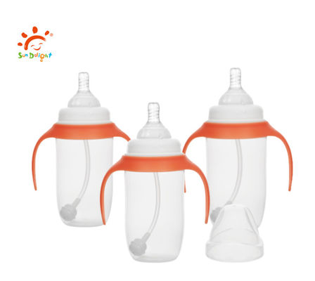 12oz/330ml botol bayi memberi makan bahan makanan PP & silikon, bebas BPA & ISO9001 bersertifikat